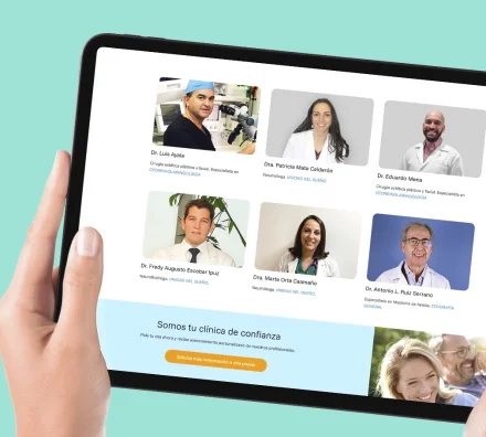 Clínica Otosalud. web tablet