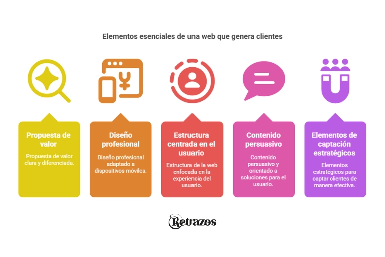 Crear web para generar-clientes. Elementos esenciales