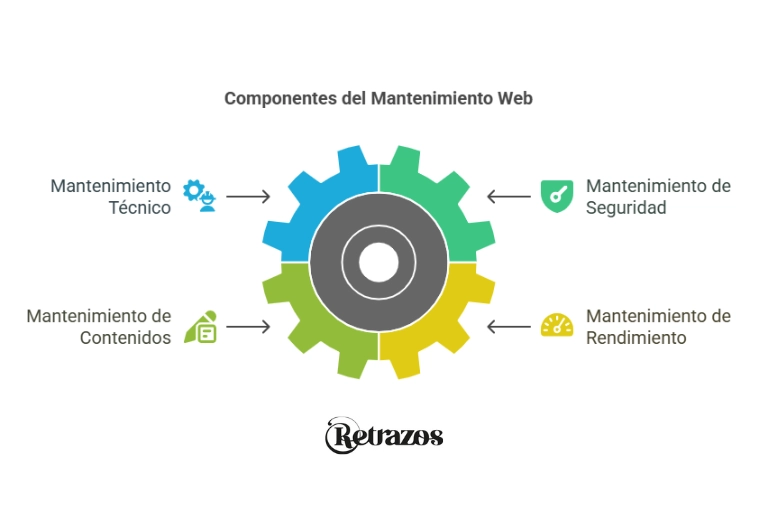 Mantenimiento web. La inversión invisible que protege tu negocio online. Componentes del mantenimiento web