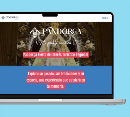 Pandorga. Fiesta de interés turístico regional. Diseño web