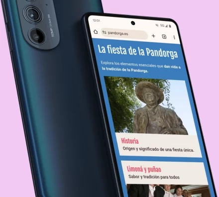 Pandorga. Fiesta de interés turístico regional. Diseño web móvil
