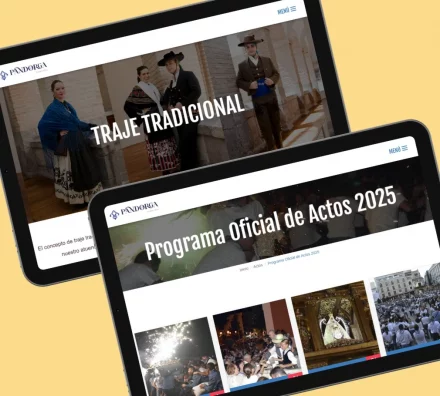 Pandorga. Fiesta de interés turístico regional. Diseño web móvil tablet