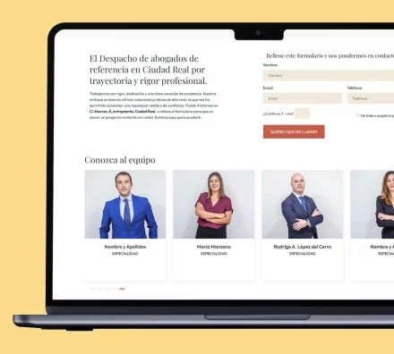 Alarcos 8 Abogados. Diseño y desarrollo web