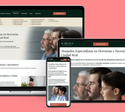 Alarcos 8 Abogados. Web responsive