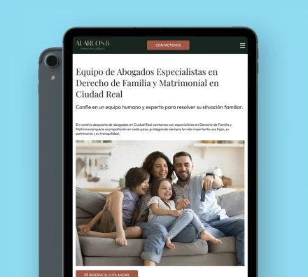 Alarcos 8 Abogados. diseño tablet