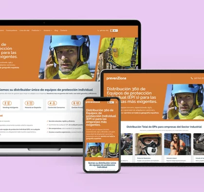 Grupo Prevenziona. Diseño web responsive